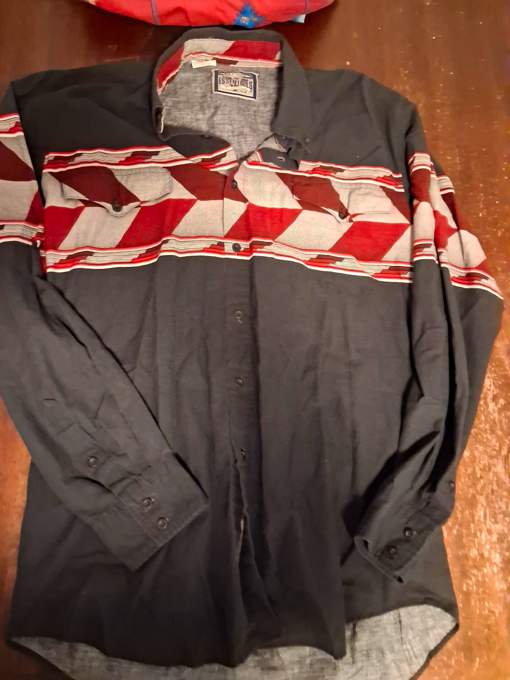 Vintage Karman Western Essentials Mens Large Aztec Southwestern